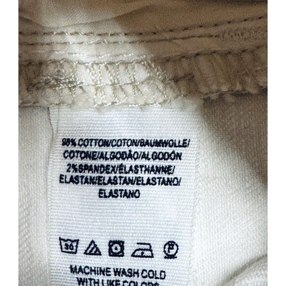 Free People Distressed Jeans Off-White Size 28 Women’s Raw Hem Crop Denim Jeans - Picture 5 of 8